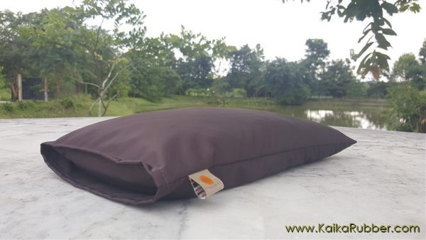 หมอนยางพาราเพื่อสุขภาพ Size-M สีน้ำตาลผ้ากันน้ำ กันไรฝุ่น