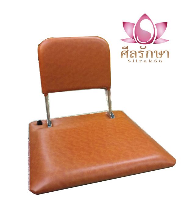 ix เบาะนั่งสมาธิ พนักพิง สีน้ำตาล