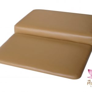 เบาะนั่งสมาธิ หุ้มหนัง ฐานไม้